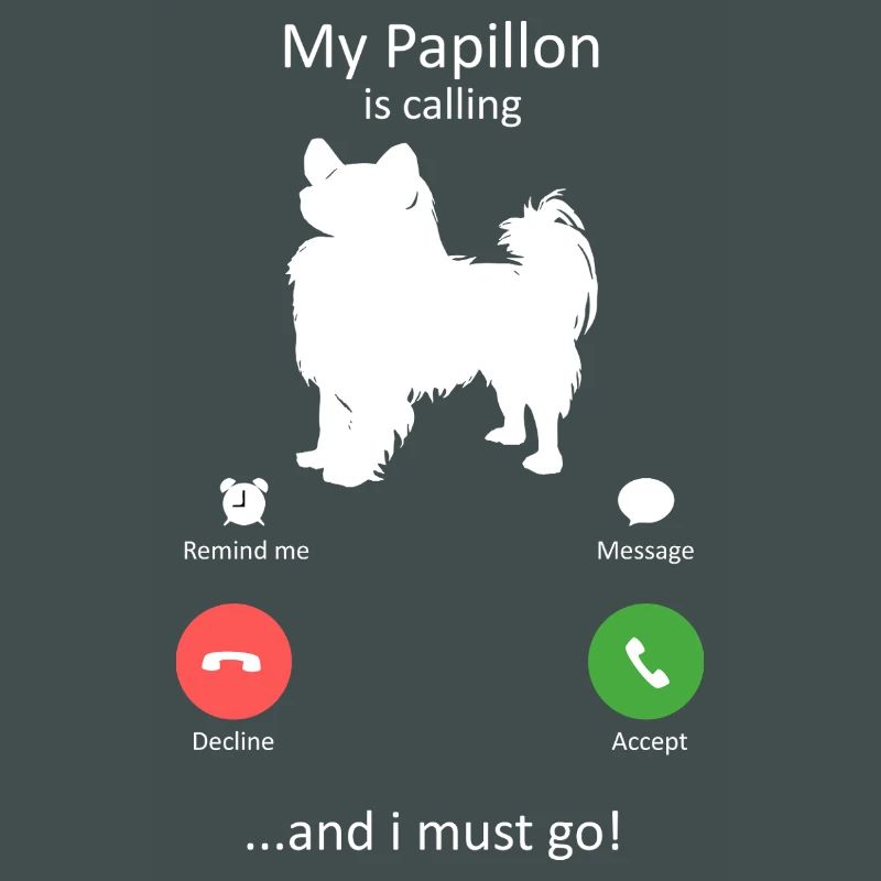 Papillon Dog Calling Smartphone Interface