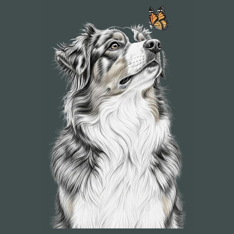 Aussie Looking Butterfly Australian Shepherd