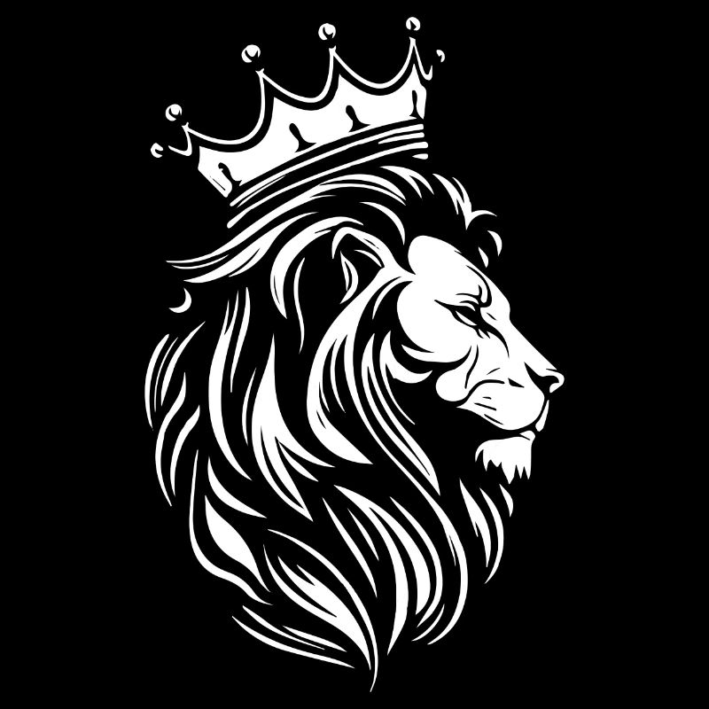 Regal Lion Crown Emblem