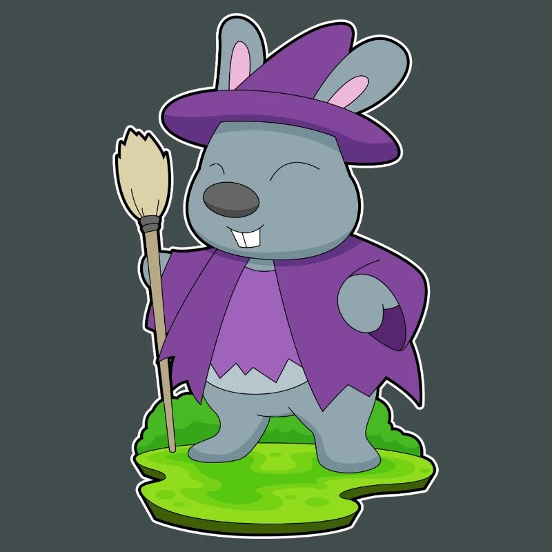 Bunny Halloween Witch
