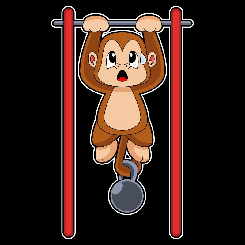 Monkey Bodybuilder Pull-ups Bodybuilding