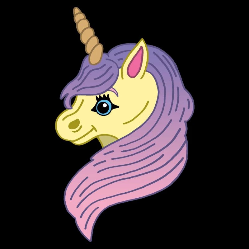 Kawaii manga unicorn