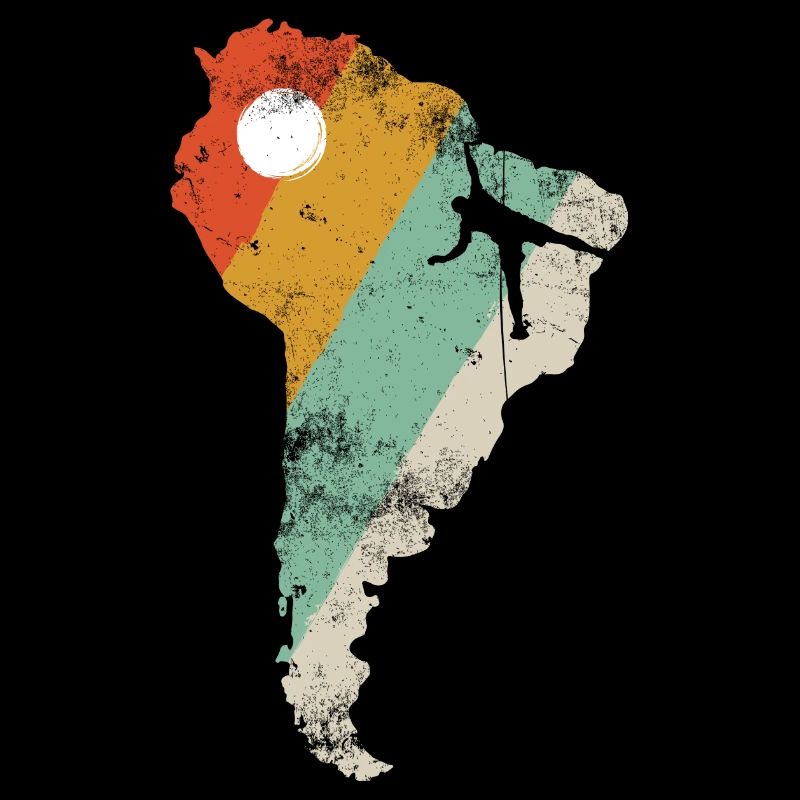 Argentina Retro Stripe Map