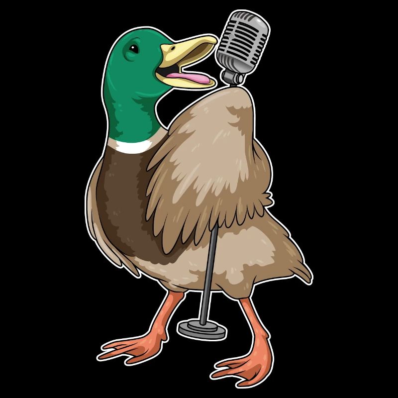 Duck Singer Microphone Singing