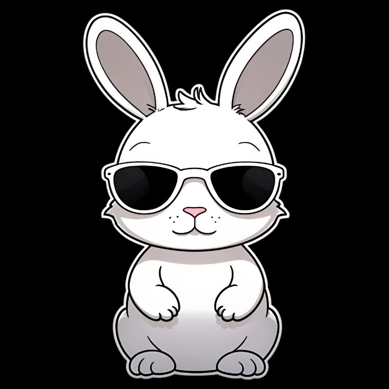 Cooler Hase mit Sonnenbrille