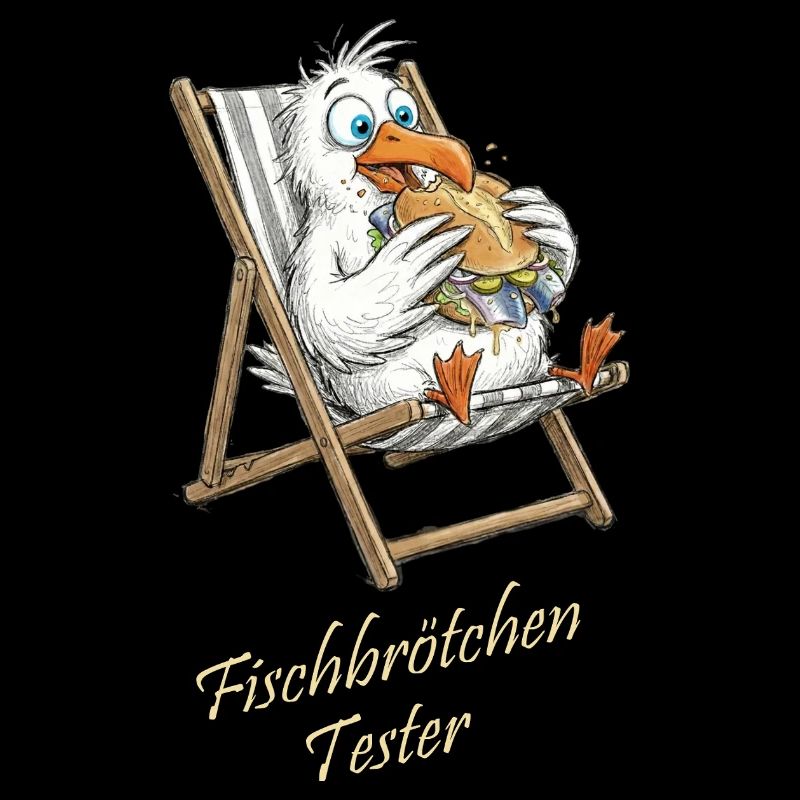 Fischbrötchen Tester Cartoon