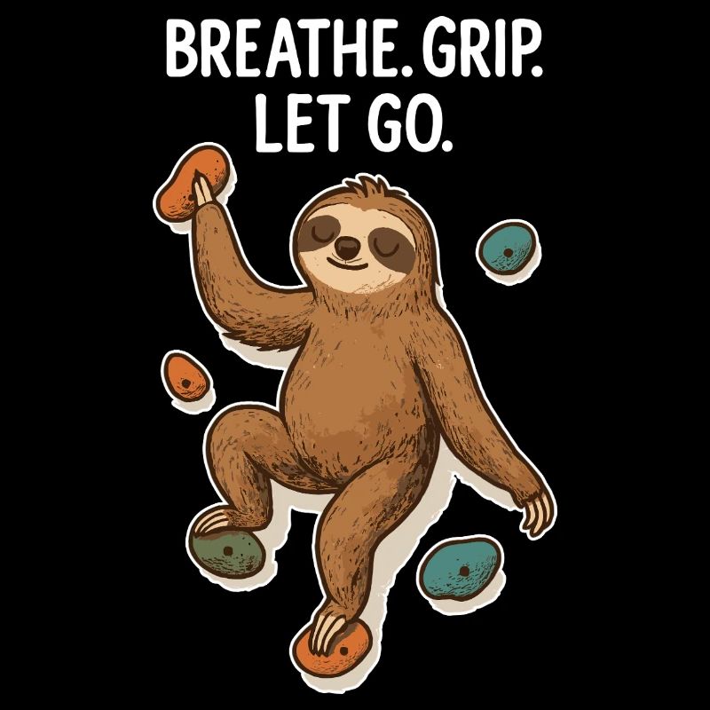 Zen Sloth: Grip Let Go Climbing