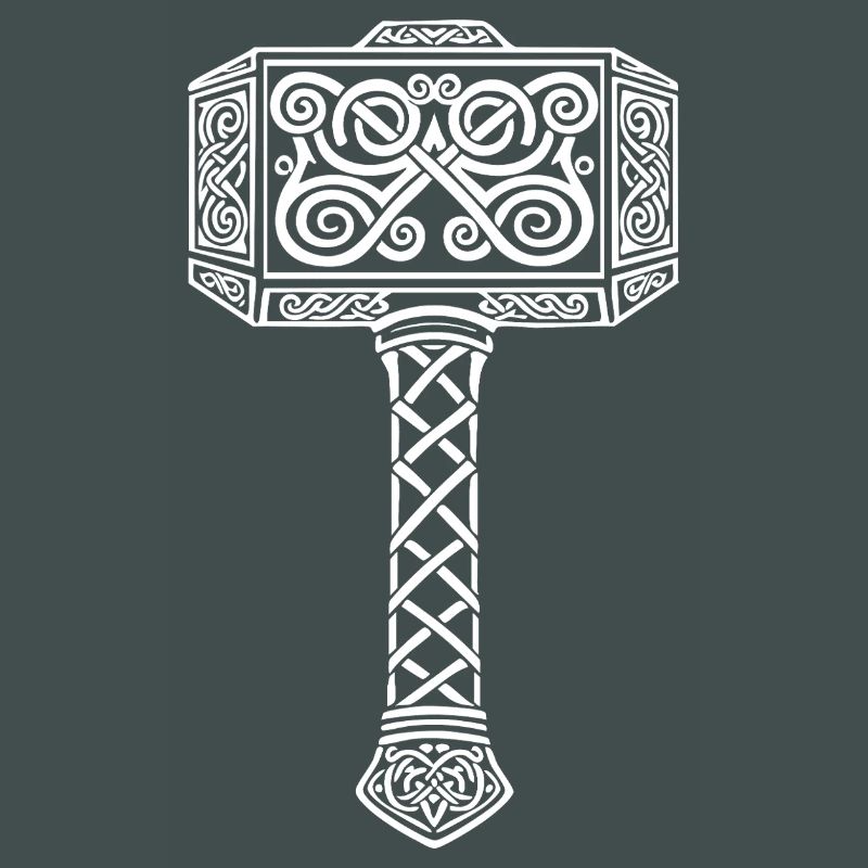 Mjölnir Thors Hammer Wikinger-Maskottchen