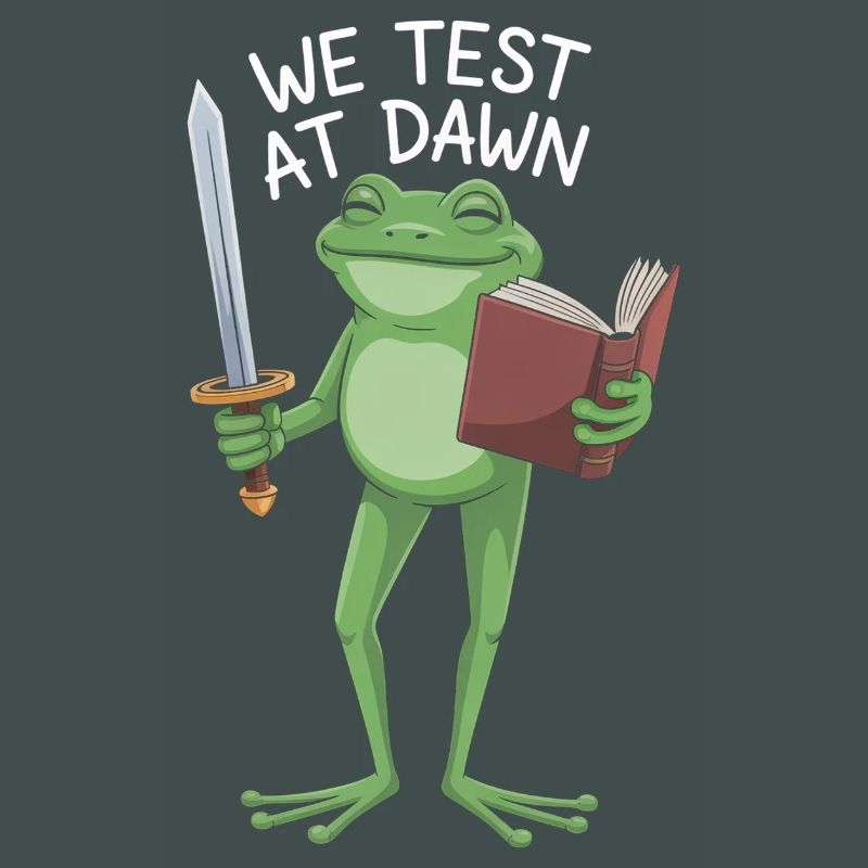 Dawn Test Frog: Sword & Scroll