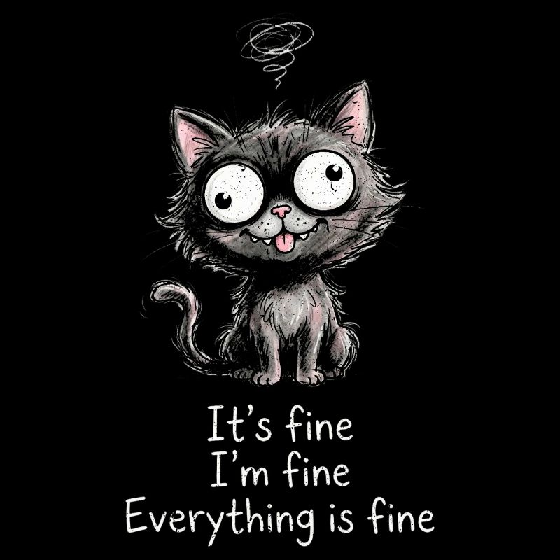 It's Fine I'm Fine Everything is Fine Katzen