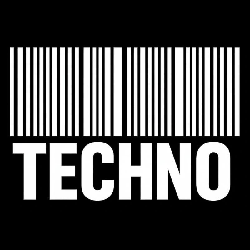 Modèle de code-barres techno
