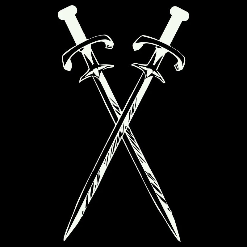 Deux épées en croix