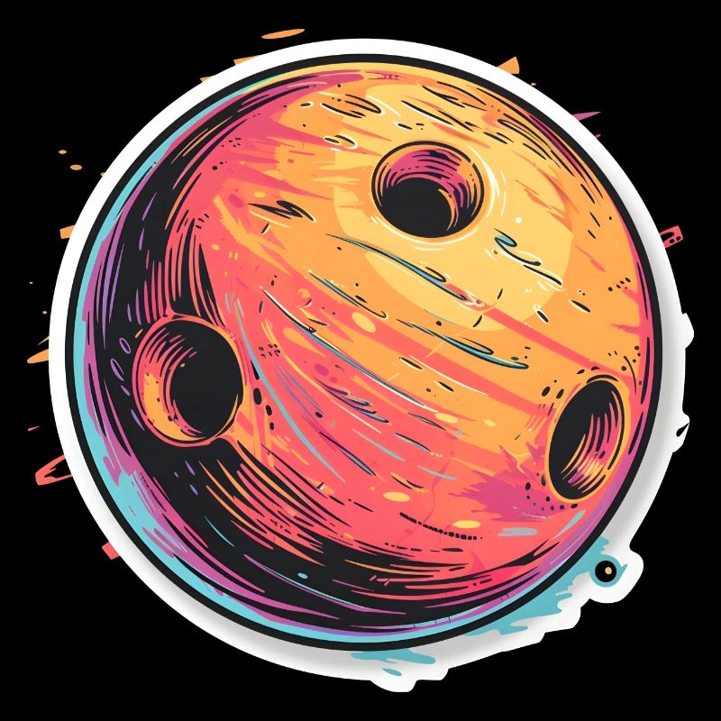 Bowlingkugel Cartoon Look