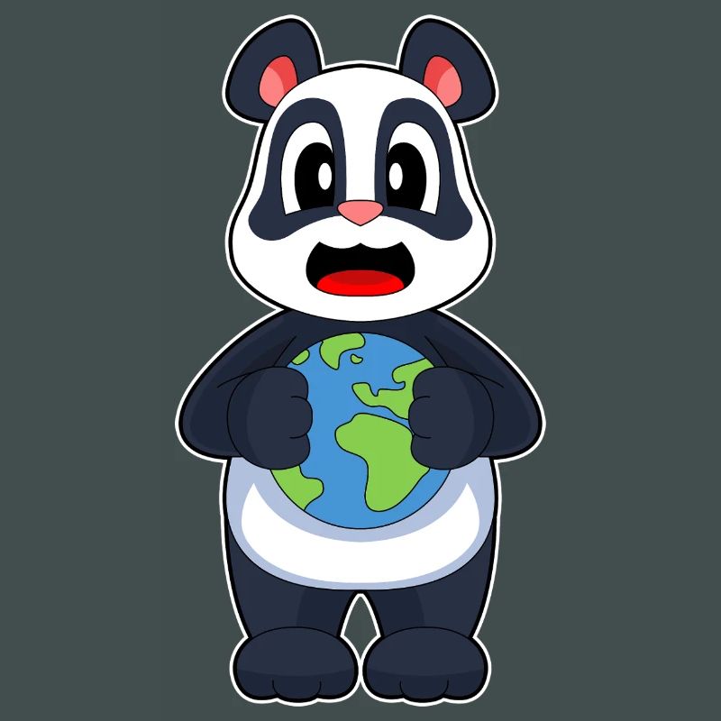 Globe terrestre panda