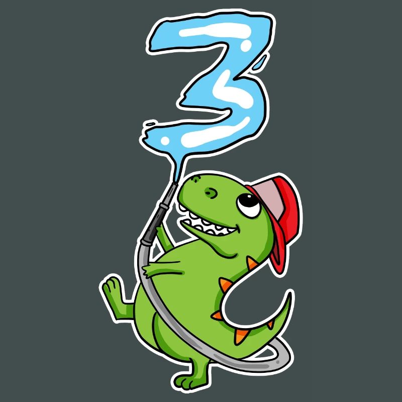 3rd Birthday Dinosaur Firefighter Gift