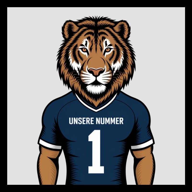 Tiger Maskottchen Jersey Druck