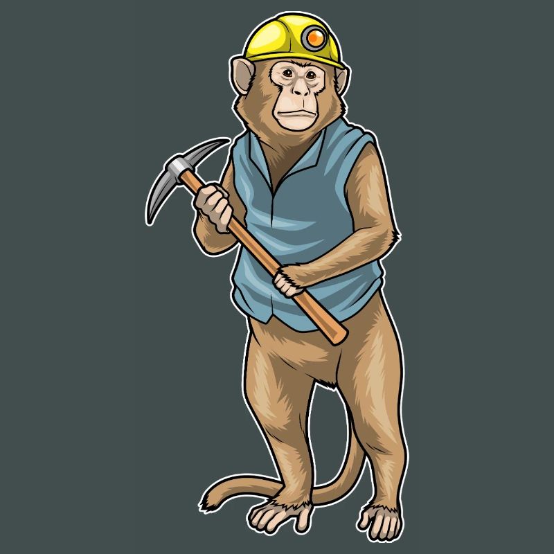Monkey Miner Pickaxe Mining