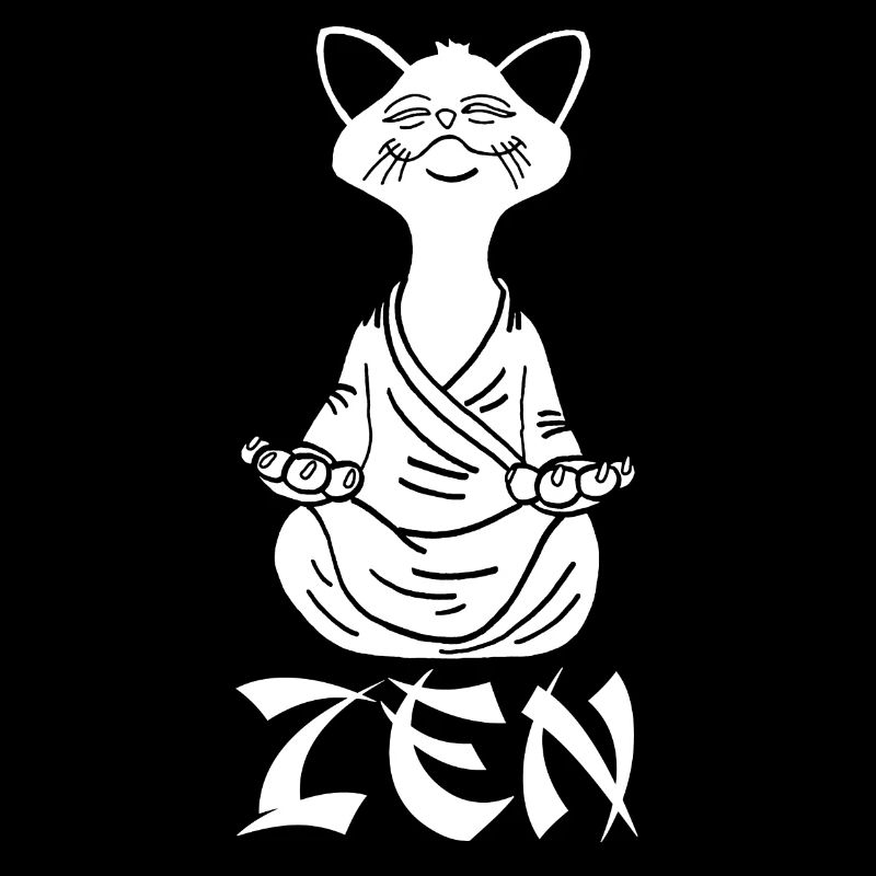 Zen White Cat