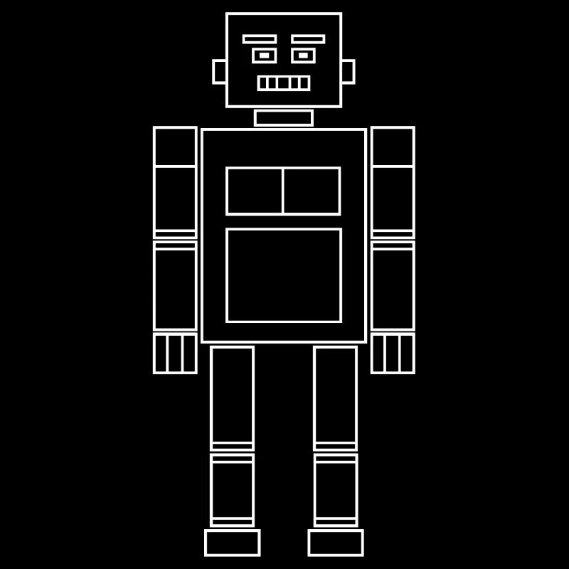 Roboter / Weiß / Reduziert