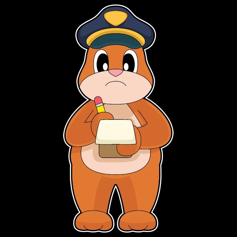 Bär Polizist Strafzettel Polizei