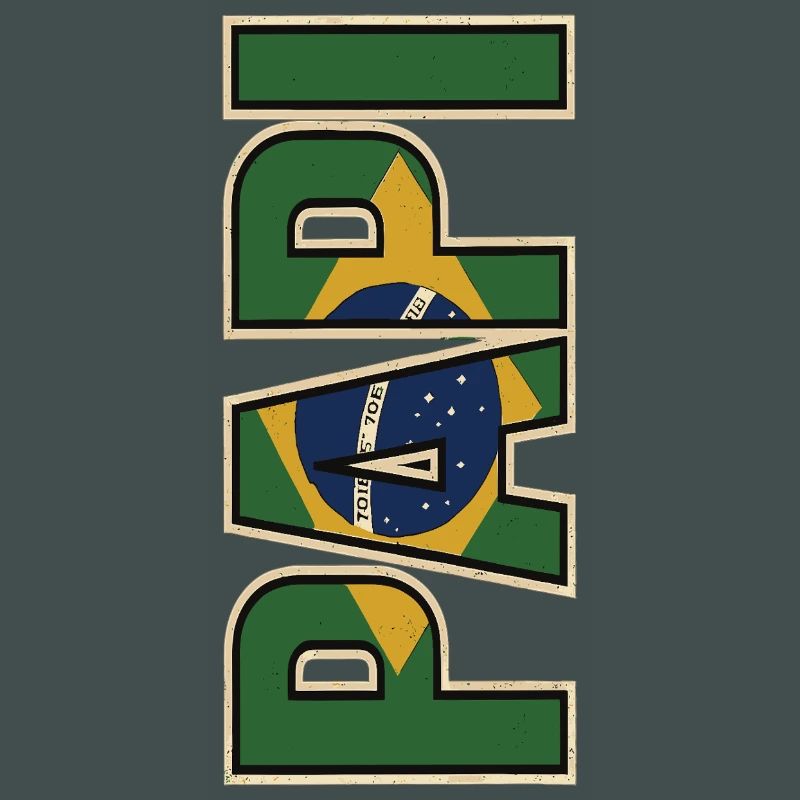 PAPI Brasil – Style rétro avec drapeaux