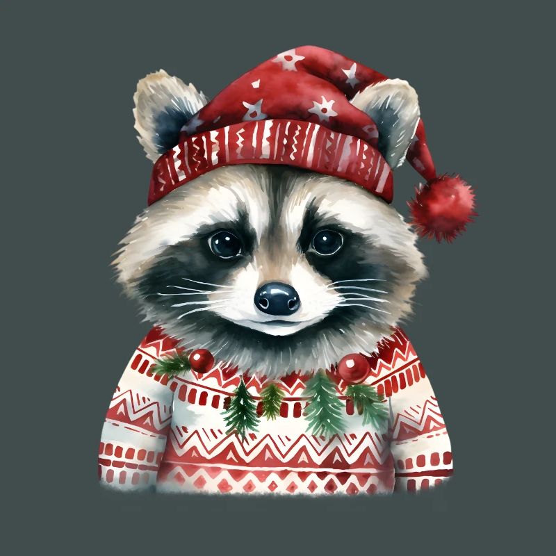 Herr Waschbär im Norweger-Pulli