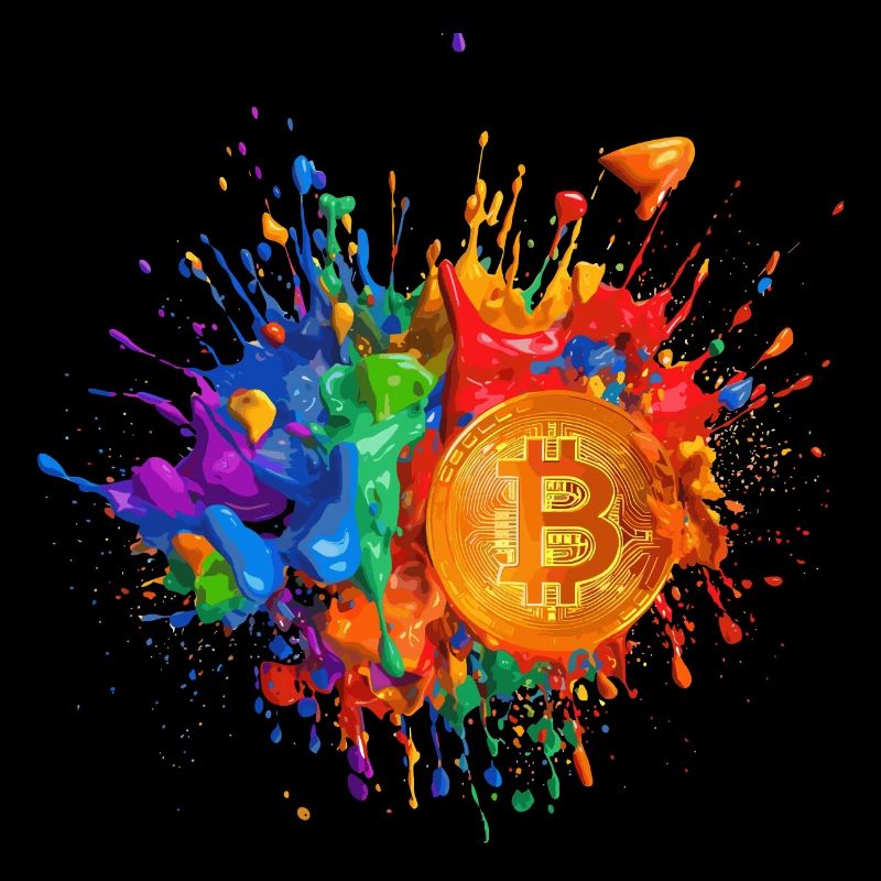 Splash de couleur Bitcoin
