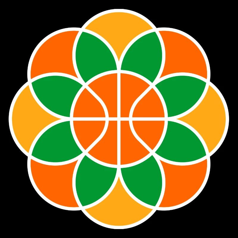 Mandala de fleur de basket-ball