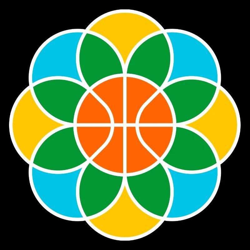 Basketball-Mandala-Blume