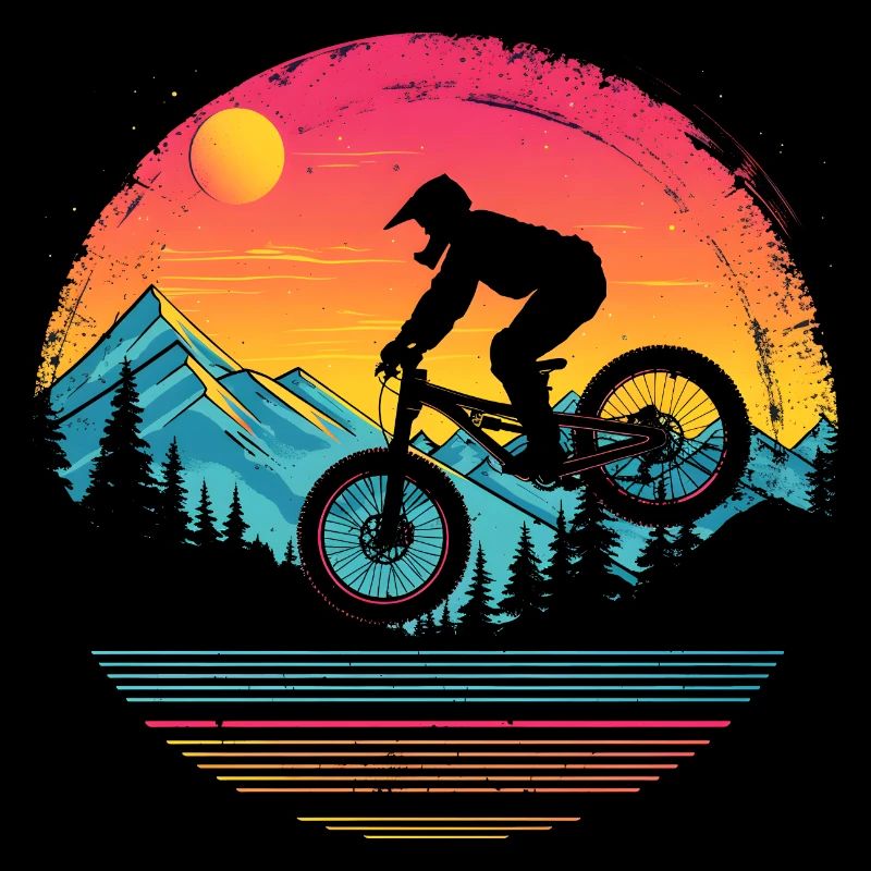 Mountainbiken Vaporwave