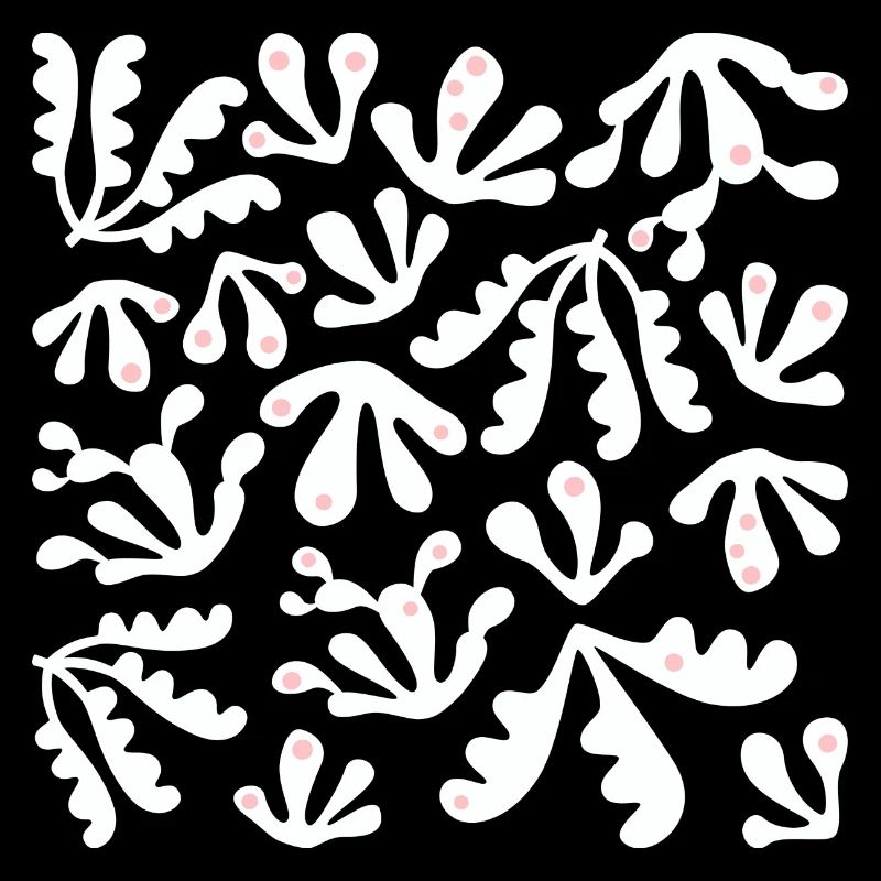 Abstract Coral L White Pink Dots