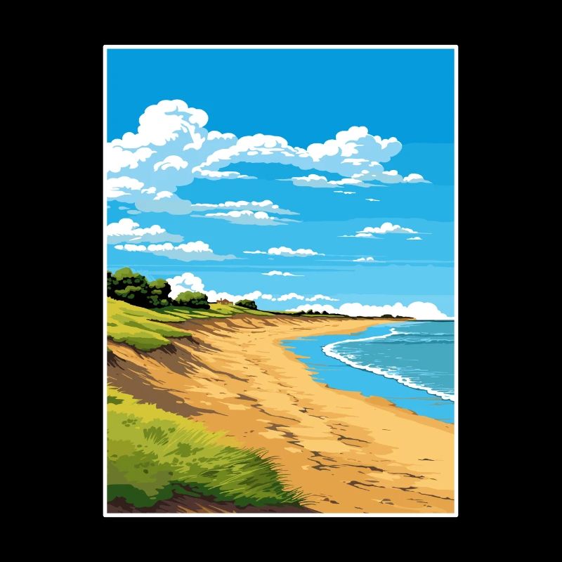 Norfolk Coast Aonb Affiche de voyage Souvenir Paint WP