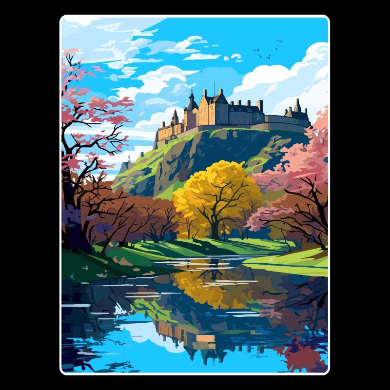 Édimbourg Ecosse Affiche de voyage Souvenir Paint WP