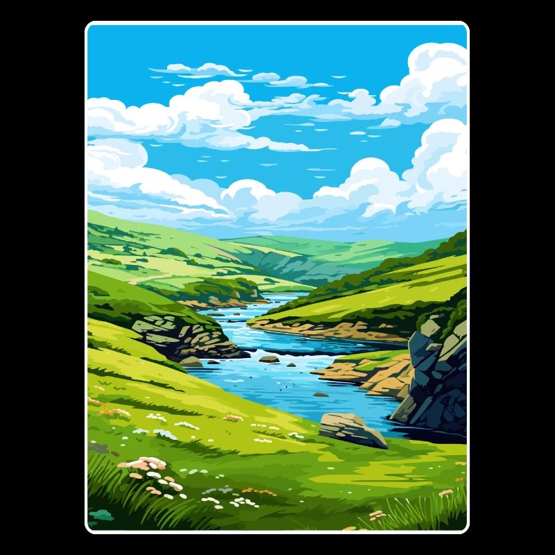 Boscastle Cornouailles Angleterre Affiche de voyage souvenir