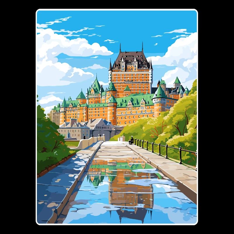 Québec Canada Affiche de voyage Peinture Souvenir WP
