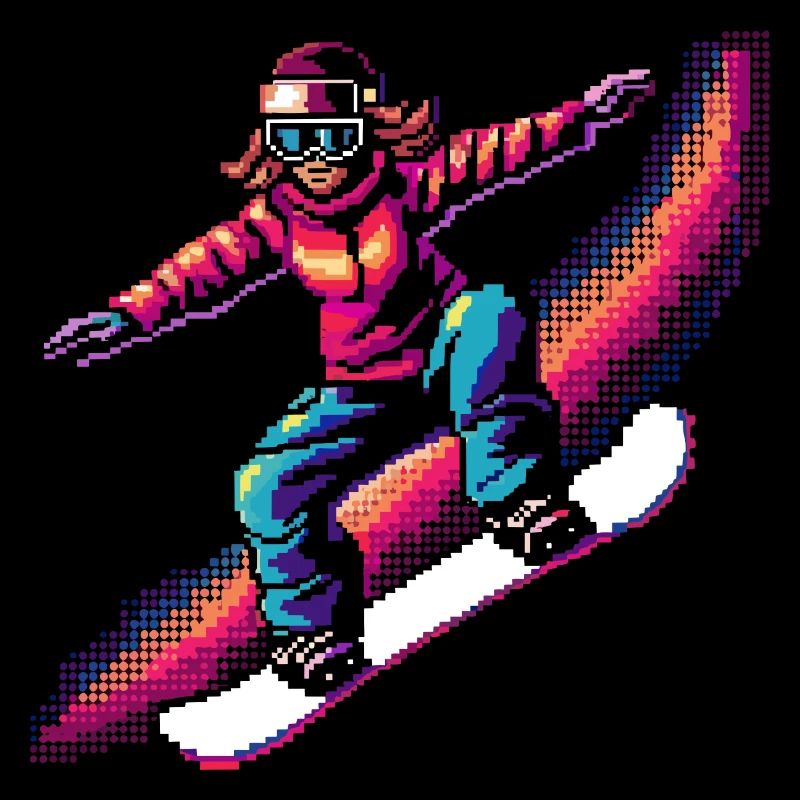 Pixel de snowboard