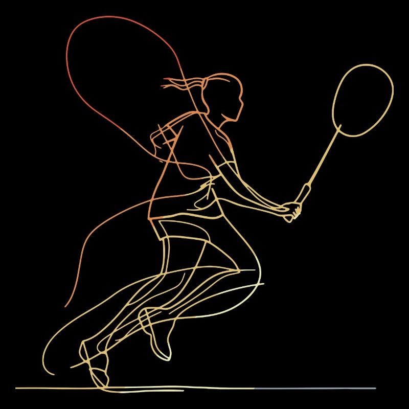 Badminton Player Sketch