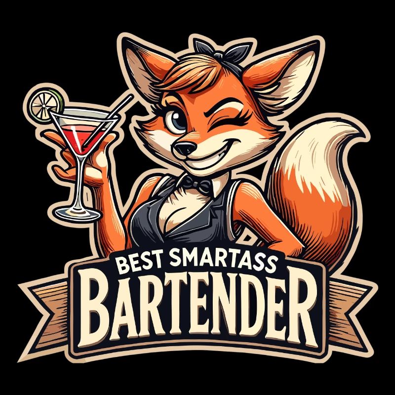 Bartender Barmaid Vixen Fox Gift