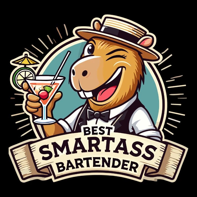Barkeeper Barmann Capybara Capy Geschenk