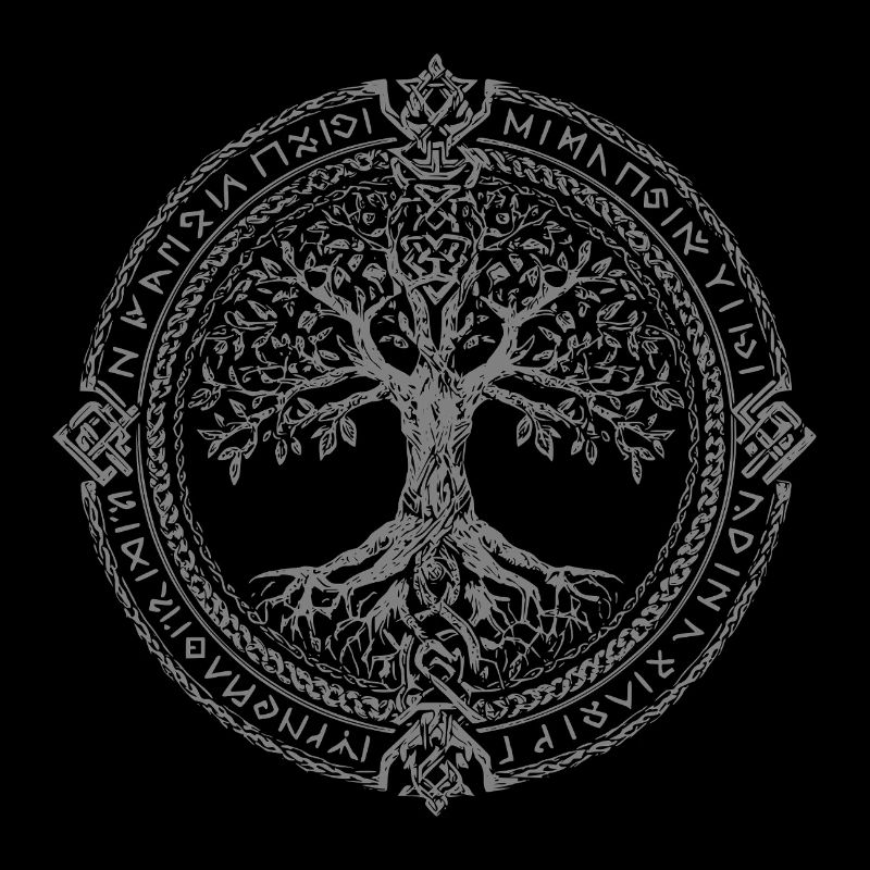 Baum des Lebens Symbol Runen Wikinger