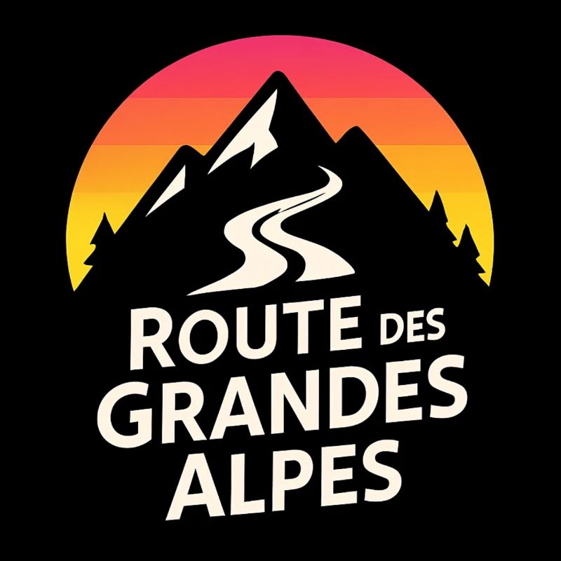 Alps Route Mountain Logo
