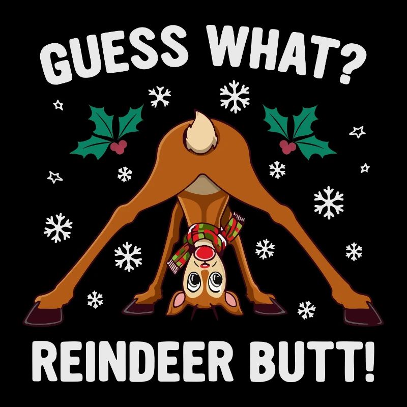 Devine quoi blague de Noël sur les fesses de renne