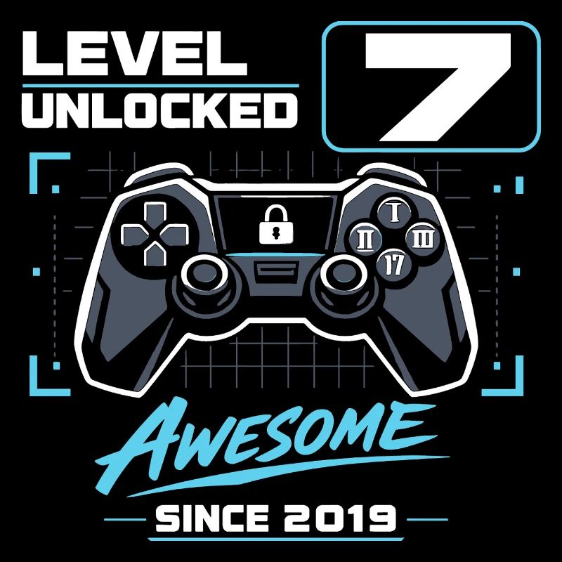 Level 7 Unlocked Gaming Geschenk Jungen