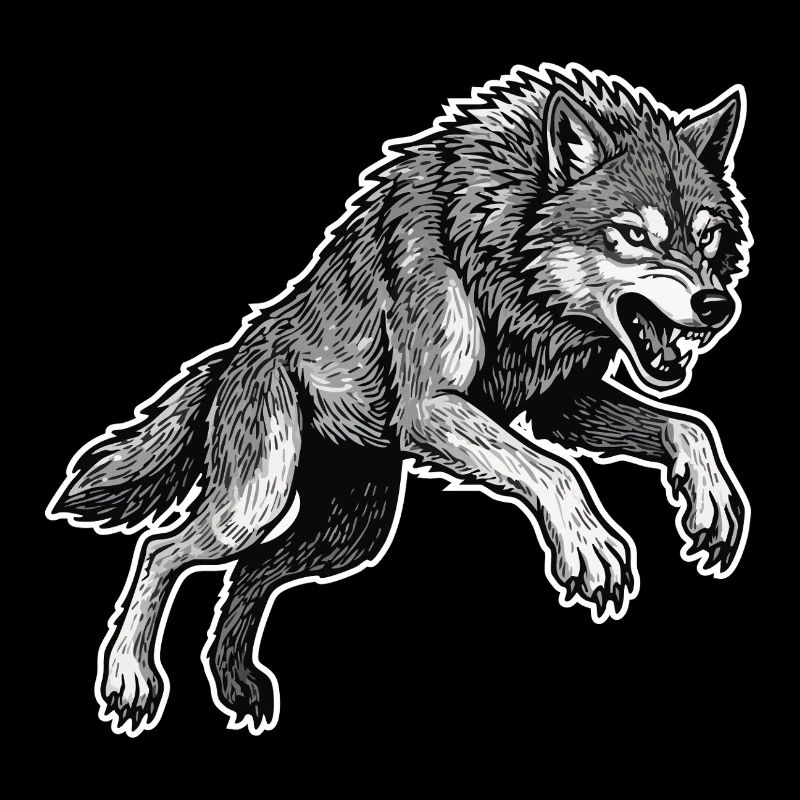 Wild Wolf Race Maskottchen Alpha Wolf