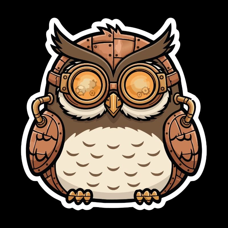 Owl Steampunk Cyborg Goggles Gears