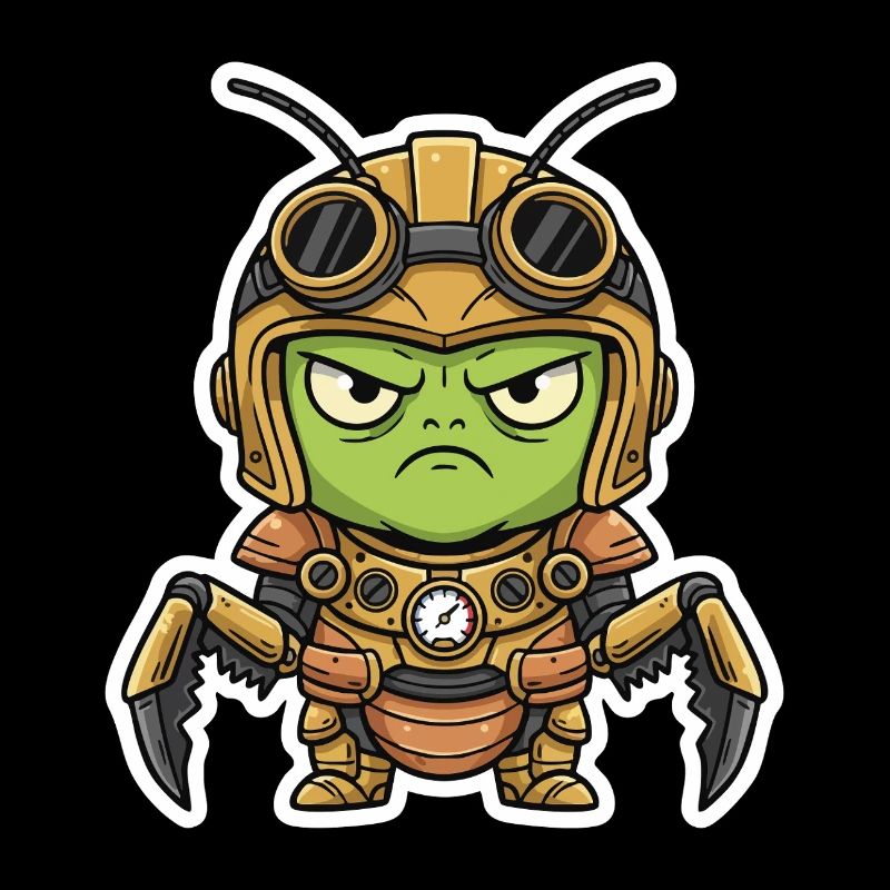 Locust Engineer Steampunk Rüstungsmessing