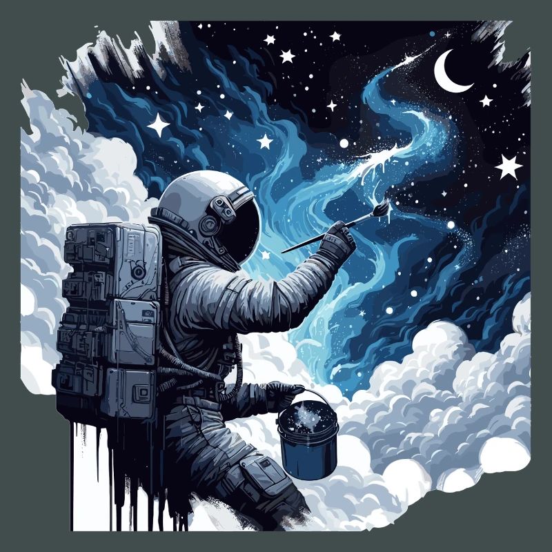 Astronaut Paints the Night: Creative Space Painter