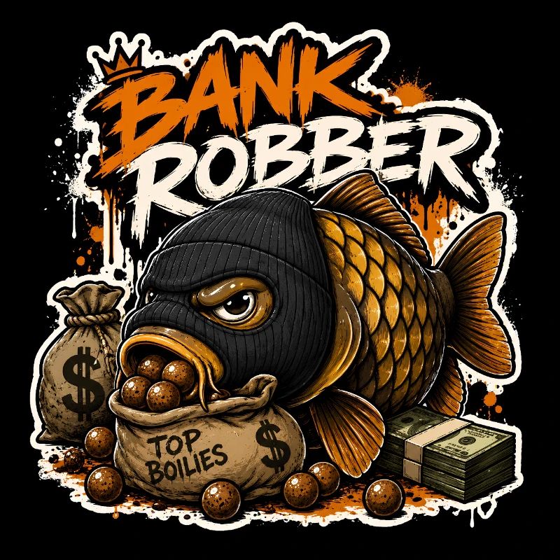 Drôle de conception de la pêche à la carpe bricoleuse de banque