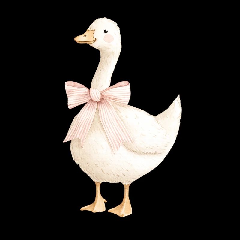 Duck with pink bow