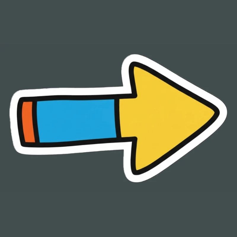 Comic Arrow Direction Right